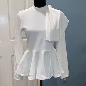 White peplum blouse